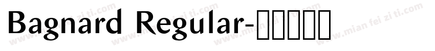 Bagnard Regular字体转换